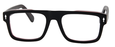 Safari Men Afro Motif Eyeglasses: Ade - Black Red - SpecSMART Eye Clinic (Front View)